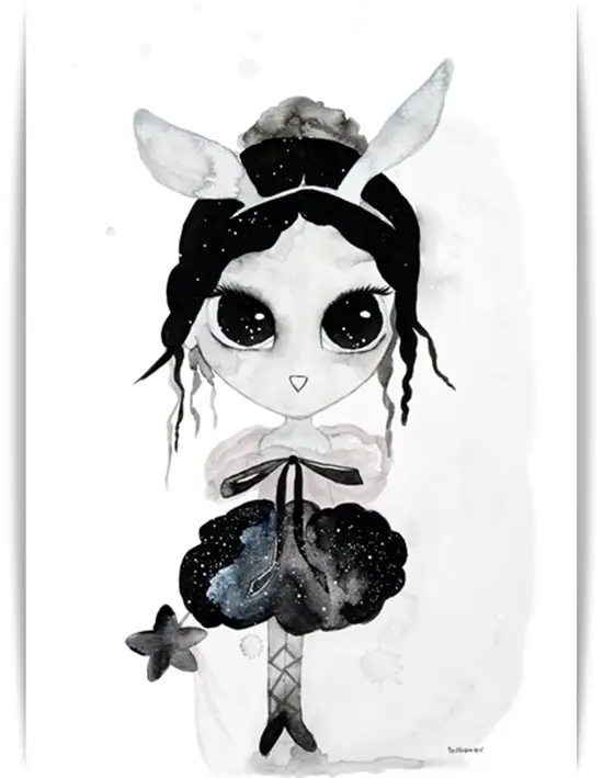 Poster Ballerina A3, By Christine Hoel, Tavla till barnrummet - Bild 2