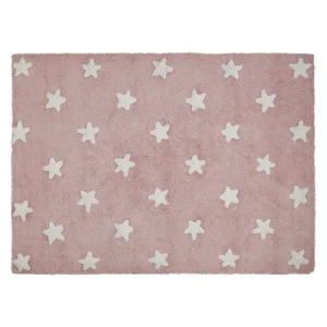 Lorena Canals matta till barnrummet 120 x 160, stars pink/white