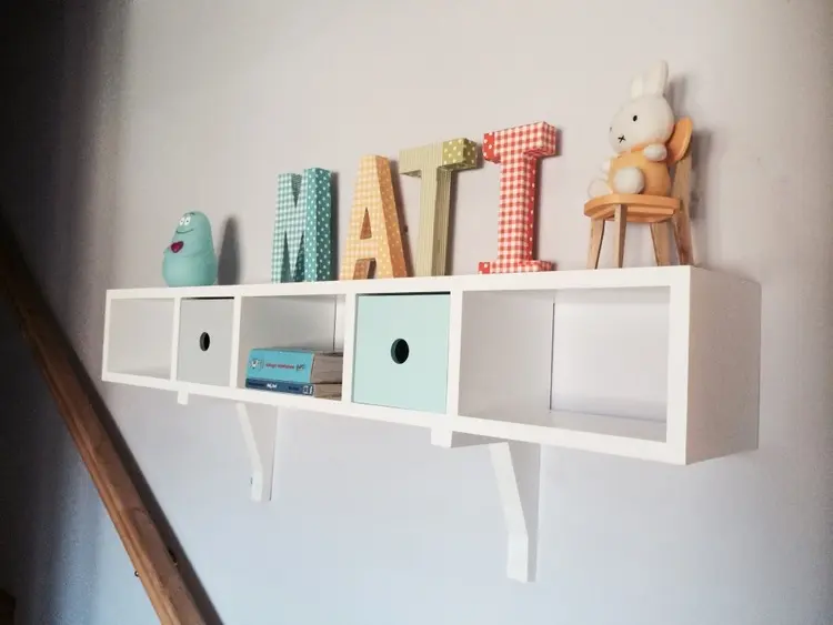 Vägghylla 110 cm med två lådor, Cameleon - Bild 4