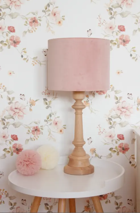 Lamps&Company, Bordslampa till barnrummet, rosa sammet - Bild 2