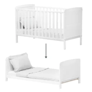 Babylove vit spjälsäng/juniorsäng 2 i 1