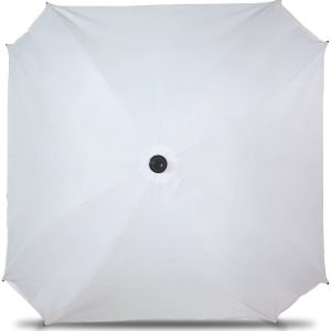 Parasoll för barnvagn, med flexibel fästarm, solskydd med UV-skydd, diameter 68 cm, Weiß