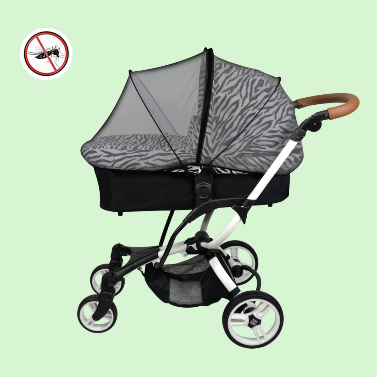 Barnvagn solskydd myggnät 2-i-1 med dragkedja spädbarn insekt insekt insekt insekt nät-skydd markiser vattentät och vindtät anti-UV paraply Canopy Universal passform för barnvagn, passar 99 % barnvagn Helt svart - Bild 5