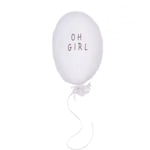 Väggdekoration och kudde, Oh girl-ecru