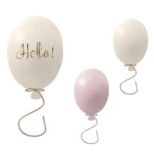 Väggklistermärke partyballonger 3-pack, rose cream