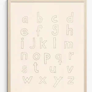 Telkiddo poster ABC print, A4