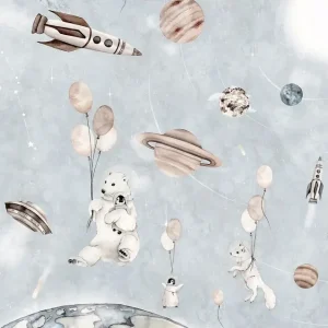 Dekorillo, mural Polar cosmos blue