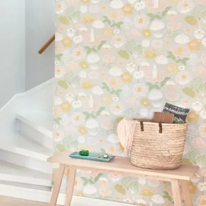 Majvillan, tapet till barnrummet Little light, grå