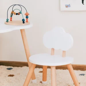 Babylove- bord med 2 molnstolar, vit