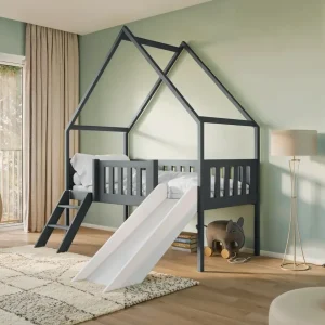 Hussäng Stella med rutschkana – 80×180 cm, Antracit