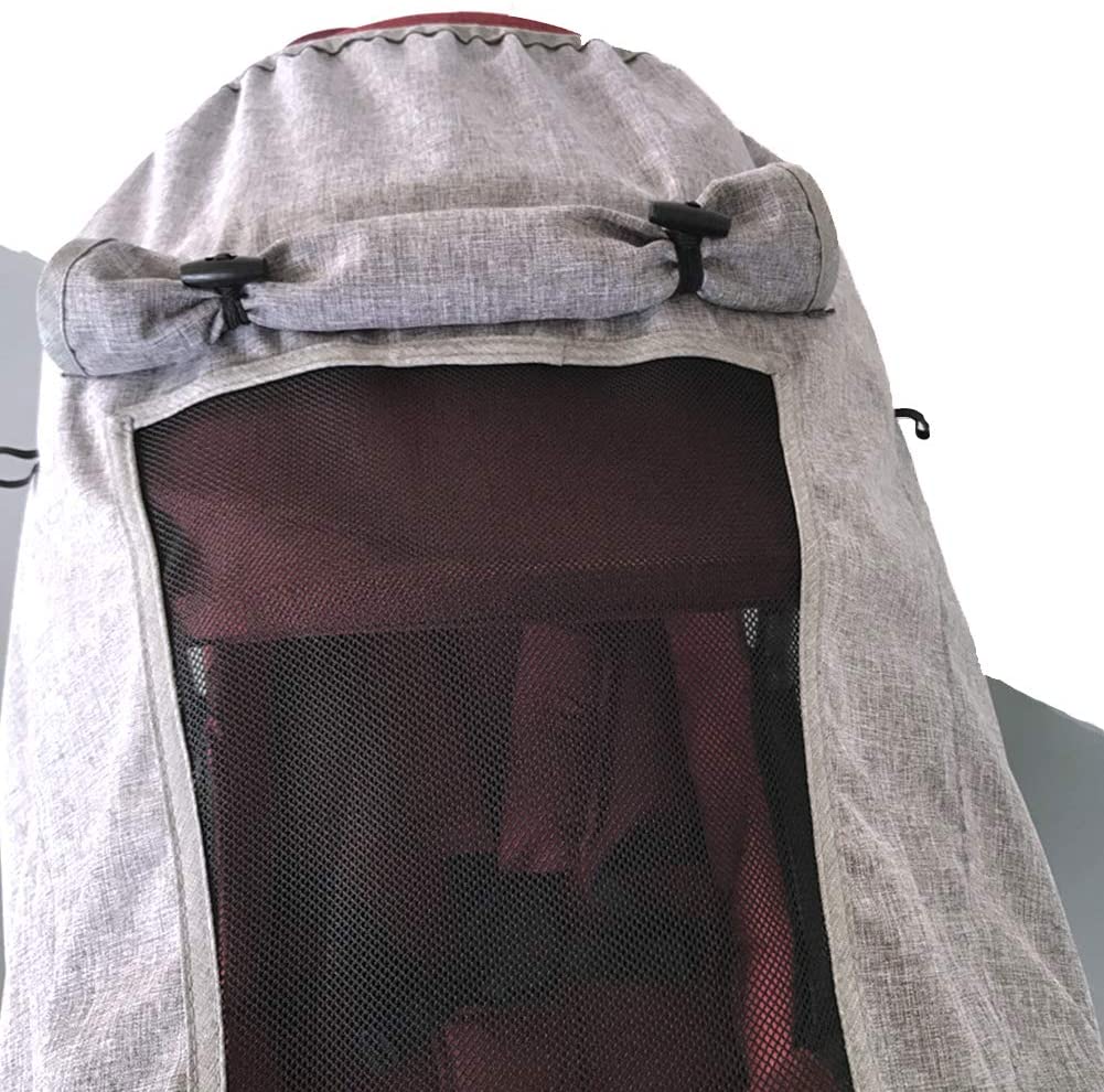 Bebisstolens solskydd, universellt solskydd för barnvagn, UV-skydd och taklampa, säkrad med spännen och elastiska band, solskydd mörkläggningsgardin för buggy - Bild 5