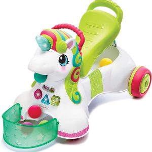 Infantino Door Player Unicorn Interactive med 5 bollar, 3 spellägen, ljud och ljus, mångfärgad